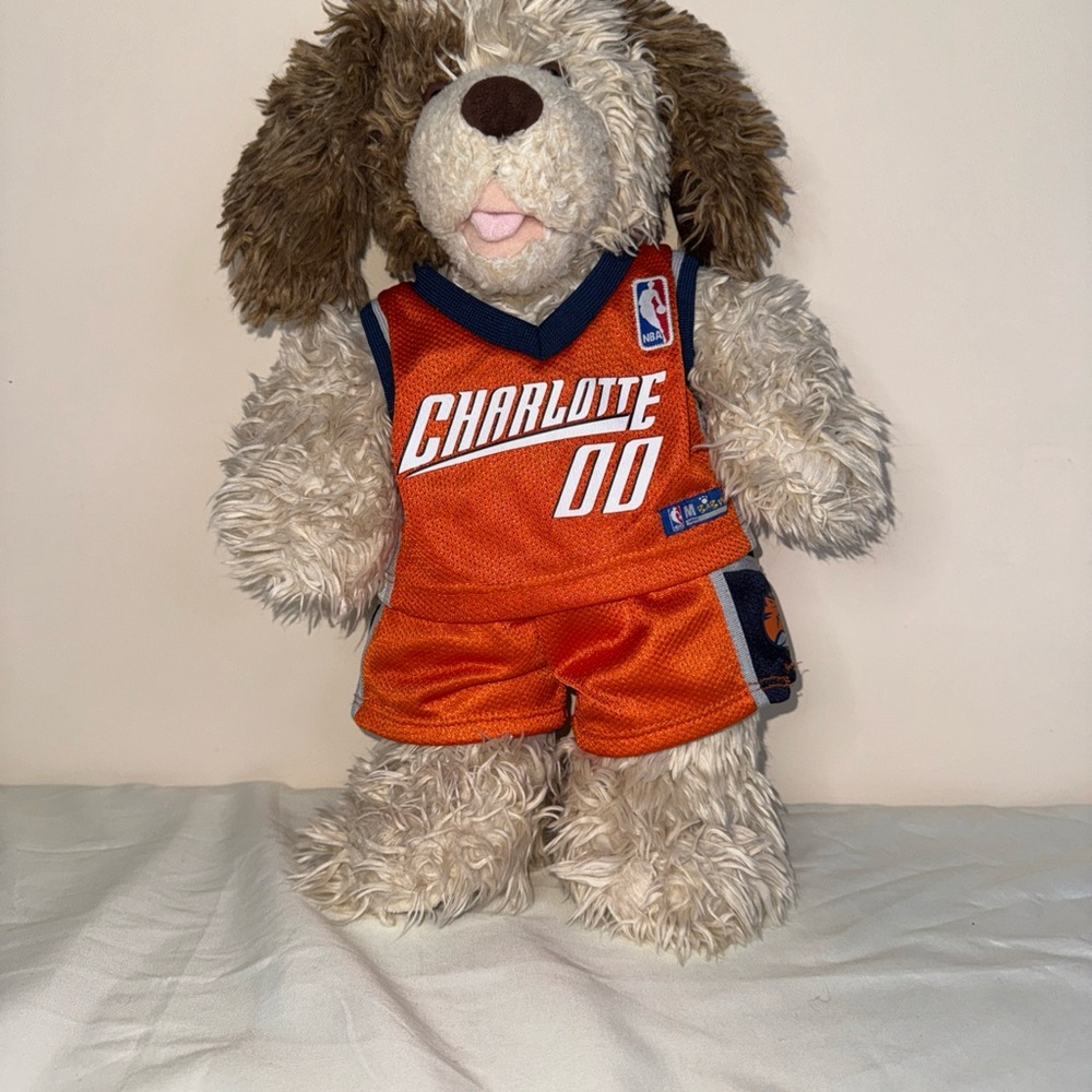 Build-A-Bear Orange Charlotte Basketball Dog/Plush Jersey